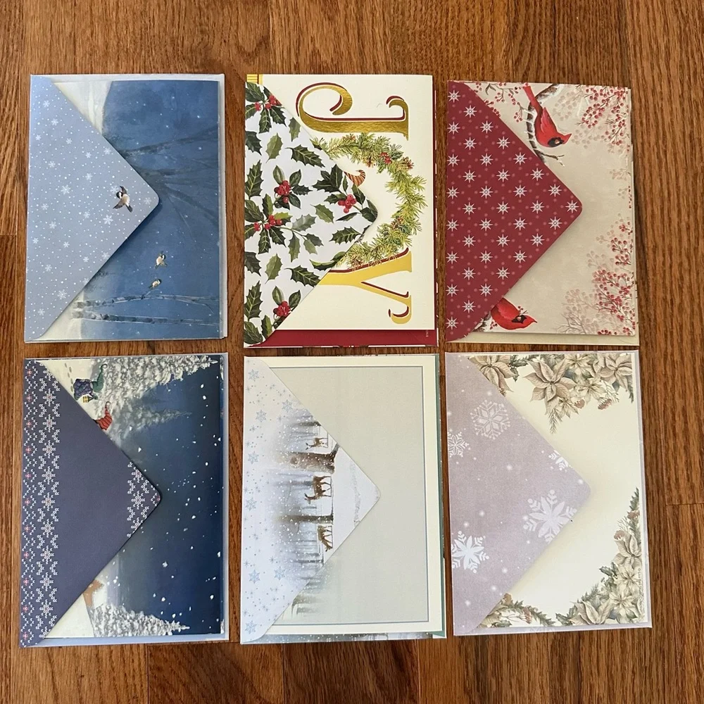 New 6 of Christmas Cards with Envelopes